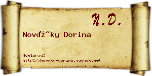 Nováky Dorina névjegykártya